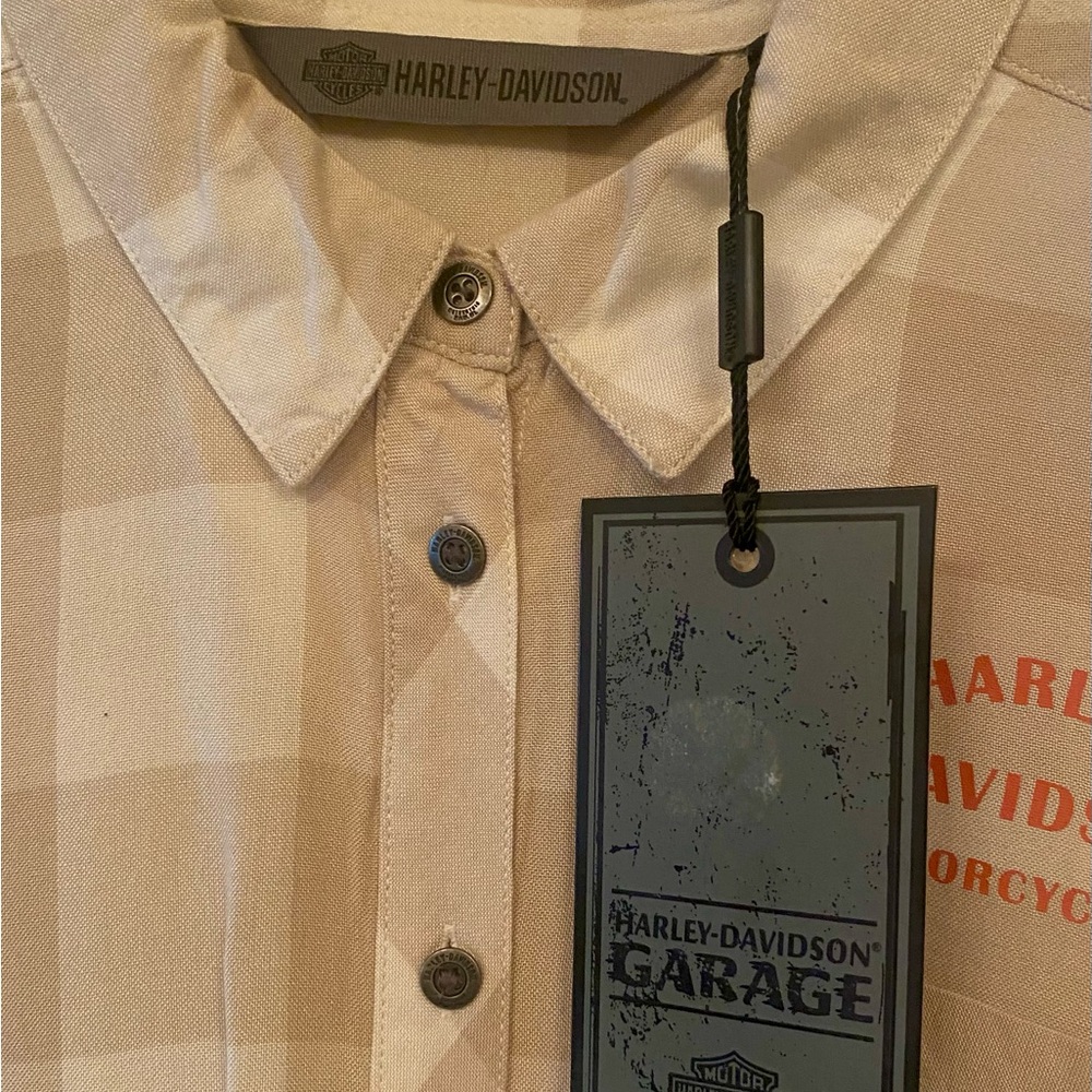 Any Harley enthusiasts out there? NWT women’s med long sleeve shirt-woven plaid